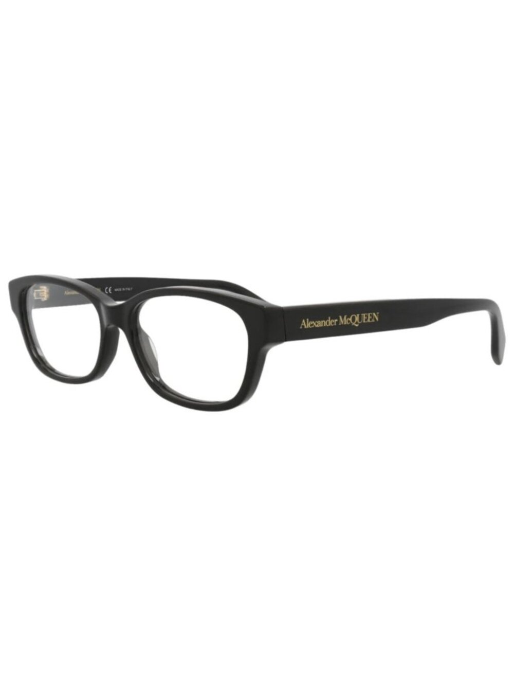 New Alexander McQueen Women's Eyeglasses Square Rectangle Acetate Frame Black